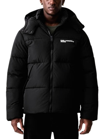 ανδρικό puffer μπουφάν μαύρο karl lagerfeld jeans