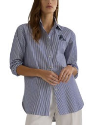γυναικείο ριγέ πουκάμισο μπλε ralph lauren 200932539001-blue