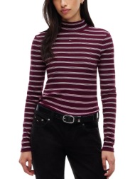 γυναικεία μπλούζα ζιβάγκο μπορντό tommy jeans dw0dw19830-0ez