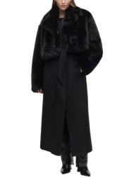 γυναικείο παλτό μαύρο karl lagerfeld b4w15006-999 black