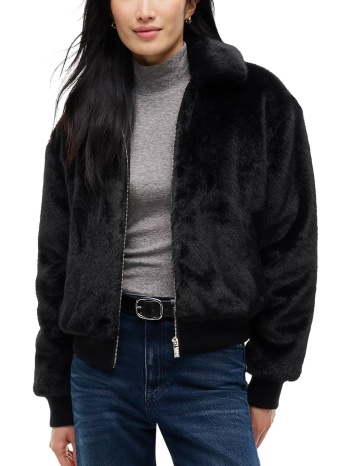 γυναικεία faux γούνα μαύρη tommy jeans dw0dw23422-bds