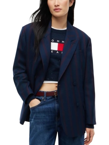 γυναικείο collegiate σακάκι navy μπλε tommy jeans