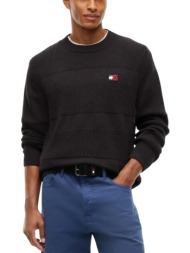 ανδρικό πουλόβερ μαύρο tommy jeans dm0dm23571-h08
