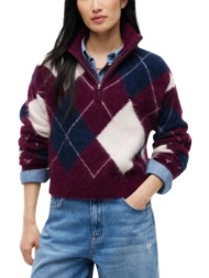 γυναικείο πουλόβερ βυσσινί tommy jeans dw0dw23351-v11