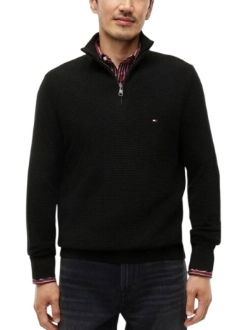 ανδρικό πουλόβερ μαύρο tommy hilfiger mw0mw44760-bds