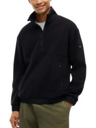 ανδρικό fleece μαύρο tommy hilfiger mw0mw44679-bds