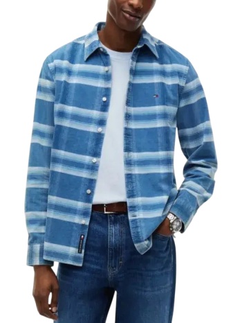 ανδρικό πουκάμισο μπλε tommy jeans dm0dm23615-0mz