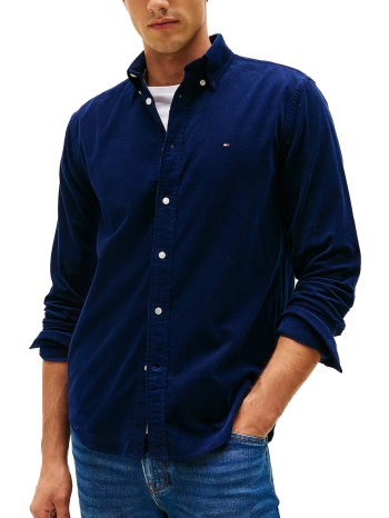 ανδρικό κοτλέ πουκάμισο navy μπλε tommy hilfiger