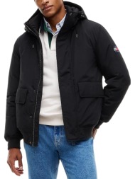 ανδρικό μπουφάν μαύρο tommy jeans dm0dm22032-0gk
