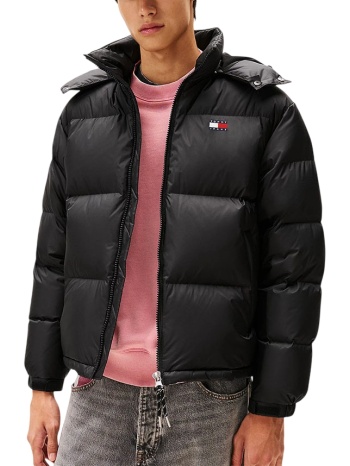 ανδρικό alaska μπουφάν μαύρο tommy jeans dm0dm22036-bds