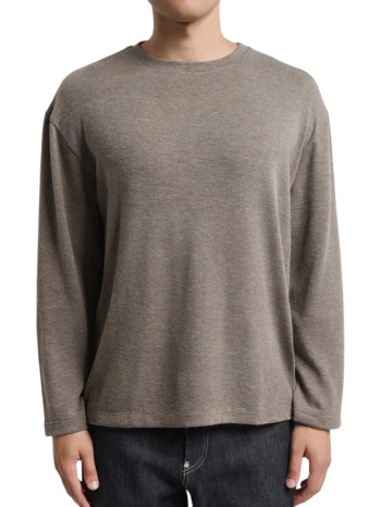 ανδρικό πουλόβερ γκρι royal denim masuda4071-taupe