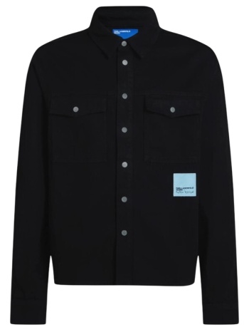 ανδρικό klj x pietro terzini τζιν overshirt μαύρο karl