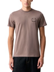 ανδρικό slim logo t-shirt καφέ karl lagerfeld jeans b4m17024-2ql iron