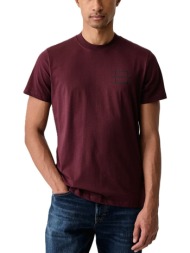 ανδρικό slim logo t-shirt μπορντό karl lagerfeld jeans b4m17024-553 wine