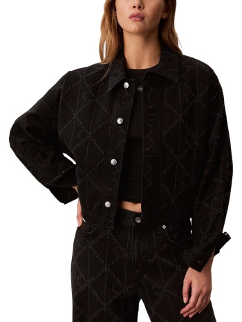 γυναικείο τζιν μπουφάν μαύρο calvin klein lv047h944g-4b3