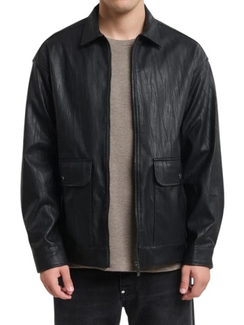 ανδρικό μπουφάν μαύρο royal denim kitami5168-black