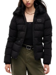 γυναικείο μπουφάν μαύρο tommy jeans dw0dw23409-bds