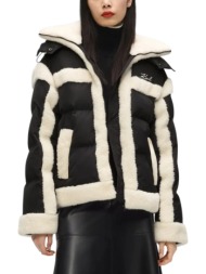 γυναικείο shearling μπουφάν μαύρο karl lagerfeld b4w15004-999 black