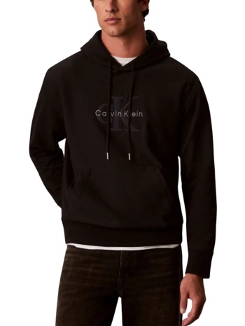 ανδρικό μακρυμάνικο φούτερ μαύρο calvin klein lv04rh218g-ub1