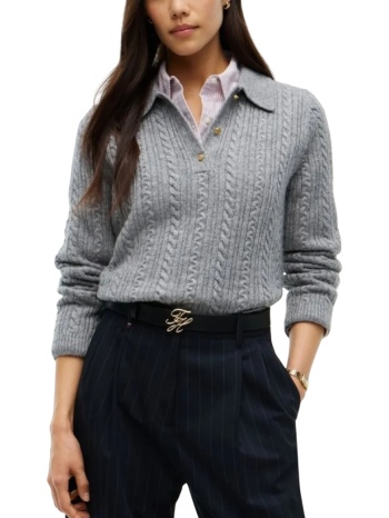 γυναικείο polo πουλόβερ γκρι tommy hilfiger ww0ww52222-p7d