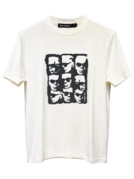 ανδρικό t-shirt εκρού karl lagerfeld 755150 564235-80