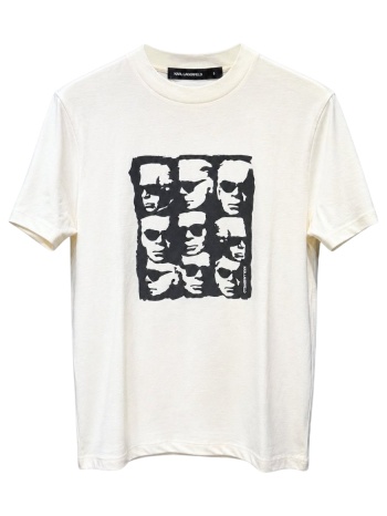 ανδρικό t-shirt εκρού karl lagerfeld 755150 564235-80