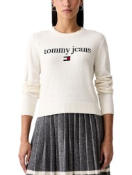 γυναικείο πουλόβερ εκρού tommy jeans dw0dw23356-ybh
