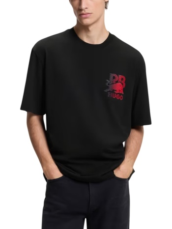 ανδρικό donaso t-shirt μαύρο hugo 50570832-001