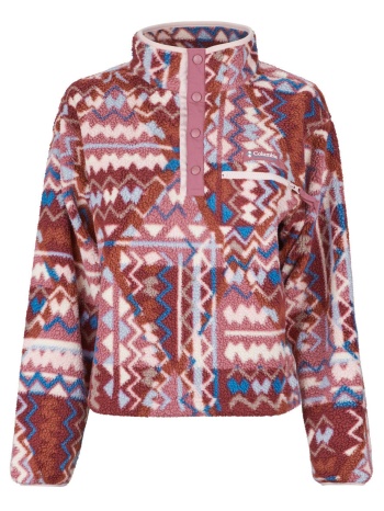 γυναικείο helvetia ii printed cropped half snap fleece