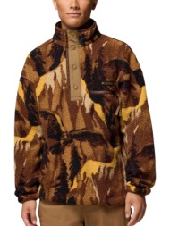 ανδρικό helvetia ii printed half snap fleece καφέ columbia 2098461-257