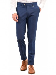 ανδρικό καρό παντελόνι μπλε vittorio 50023verde-blue