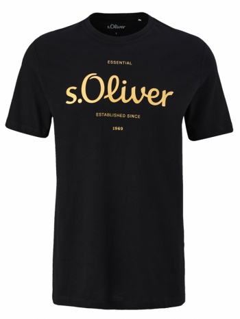 ανδρικό t-shirt μαύρο s.oliver 2128330-99d2