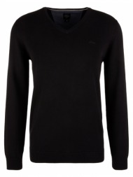 ανδρική πλεκτή μπλούζα μαύρη s.oliver 040666-9999
