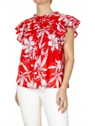 γυναικείο αμάνικο πουκάμισο κόκκινο myt t5221-red