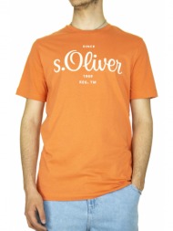 ανδρικό t-shirt πορτοκαλί s.oliver 2109598-2371