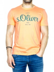ανδρικό t-shirt πορτοκαλί s.oliver so2064943-2034