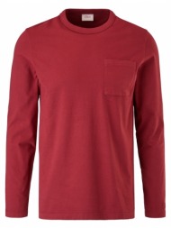 ανδρικό μακρυμάνικο t-shirt κόκκινο s.oliver 2119204-3877