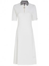 γυναικείο polo φόρεμα λευκό tommy hilfiger ww0ww37841-ybl