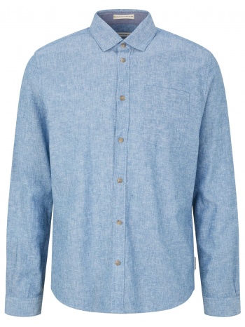 ανδρικό λινό πουκάμισο μπλε tom tailor 034904-26507 σε προσφορά
