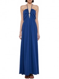 γυναικείο λινό logan φόρεμα μπλε mind matter 2023s038-blue