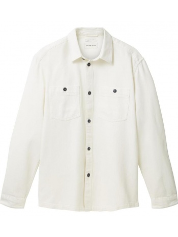 ανδρικό τζιν overshirt λευκό tom tailor 036212-10101 σε προσφορά