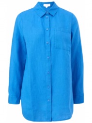 γυναικείο λινό πουκάμισο μπλε s.oliver 2129198-5520