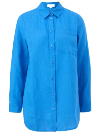 γυναικείο λινό πουκάμισο μπλε s.oliver 2129198-5520 σε προσφορά
