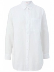 γυναικείο λινό πουκάμισο λευκό s.oliver 2129198-0100