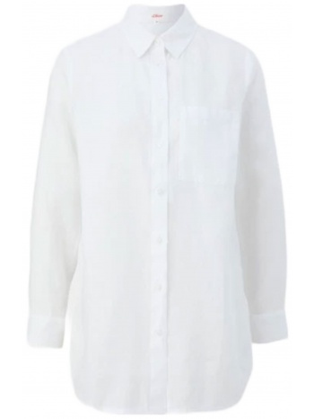 γυναικείο λινό πουκάμισο λευκό s.oliver 2129198-0100 σε προσφορά