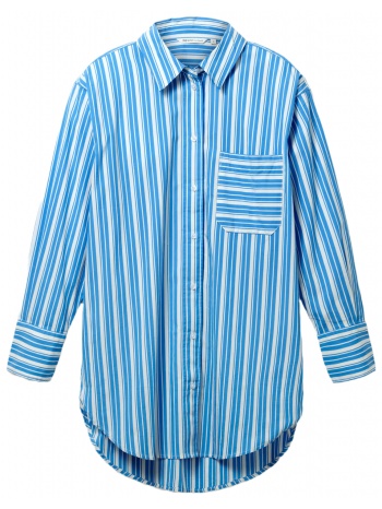 γυναικείο ριγέ πουκάμισο γαλάζιο tom tailor 032792-31189 σε προσφορά