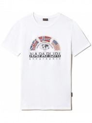 ανδρικό s-turin t-shirt λευκό napapijri np0a4g34-0021