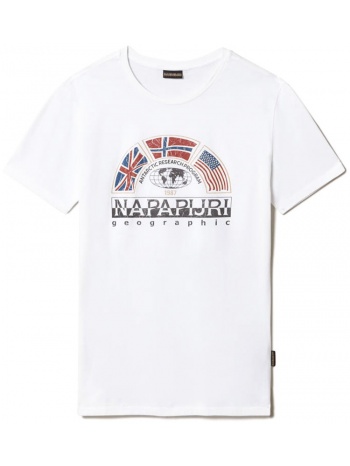 ανδρικό s-turin t-shirt λευκό napapijri np0a4g34-0021 σε προσφορά