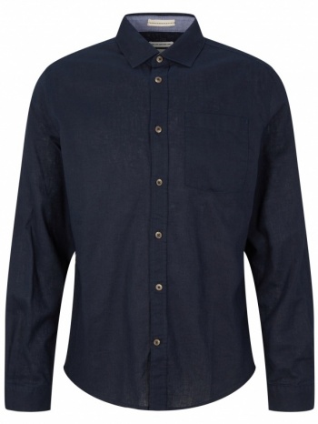 ανδρικό λινό πουκάμισο navy μπλε tom tailor 034904-10668 σε προσφορά