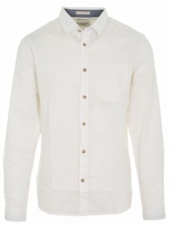ανδρικό λινό πουκάμισο λευκό tom tailor 034904-20000